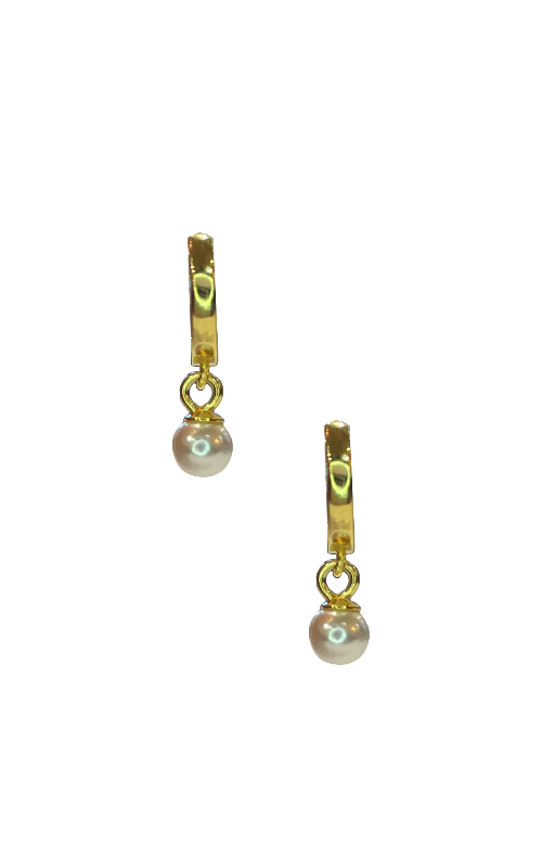 Pearl Huggie Hoops - Shop Yu Fashion