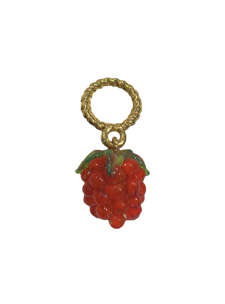 Fruit Glass Charm - Raspberry - Shop Yu Fashion