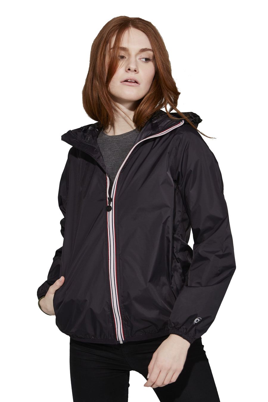 Packable Rain Jacket - Black - Shop Yu Fashion