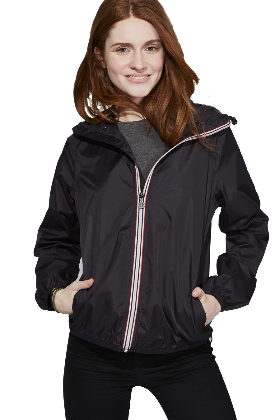 Packable Rain Jacket - Black - Shop Yu Fashion